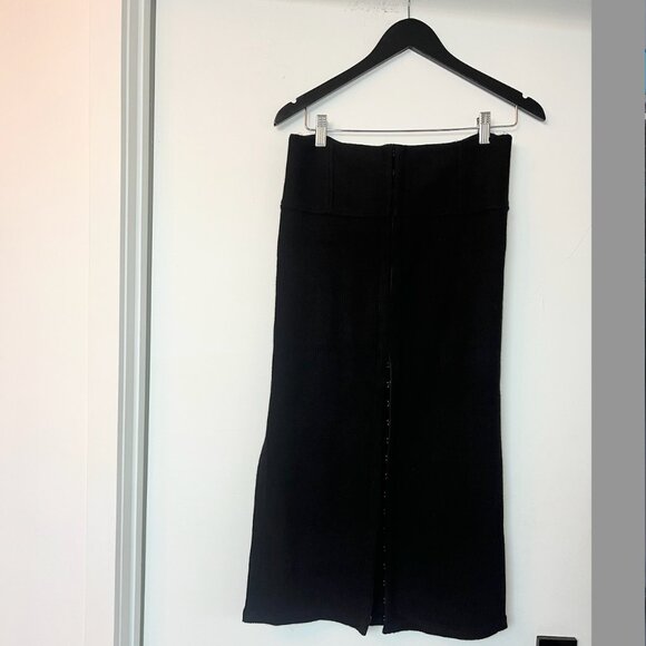 Jonathan Simkhai Hook & Eye Detail Knit Pencil Skirt (colour for sale is black*) - Picture 3 of 4